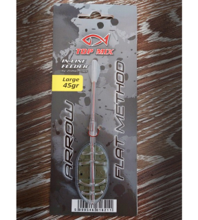 Krmítko TOP MIX Arrow Flat method feeder - L 45g