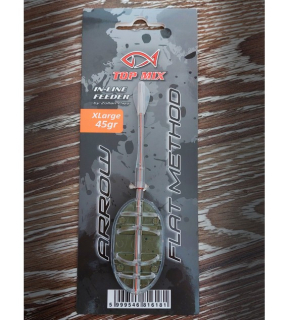 Krmítko TOP MIX Arrow Flat method feeder - XL 45g