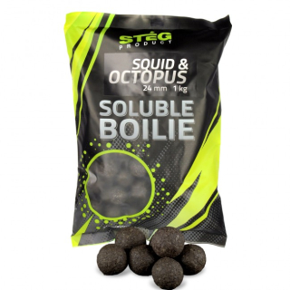 Stég Krmné rozpustné boilies Squid& Octopus 1kg 24mm