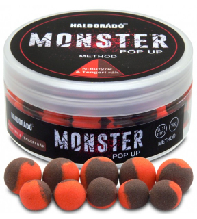 Boilies Haldorádó MONSTER Pop Up Method 9, 11 mm - Kyselina maslová-morský rak