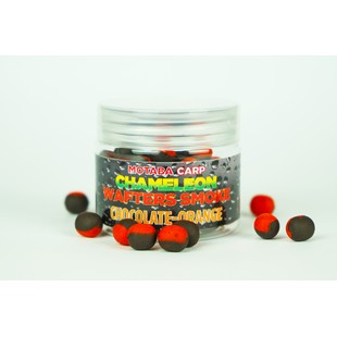 Pelety Motaba Carp Chameleon Fluo Wafters Čokoláda - Pomaranč 10mm