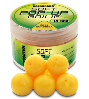 Gumená nástraha HALDORÁDÓ Super Soft Pop Up Boilie 14 mm - Sladká kukurica