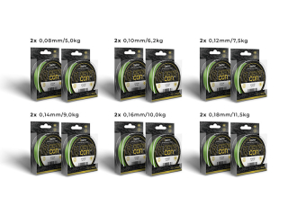 Limitovaný SET šnúr Delphin OctaCON / fluo zelený 12ks