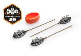 Súprava rýchlovýmenných metód krmítok MIVARDI QMR Grip L long (30g + 40g + 50g + plnička)
