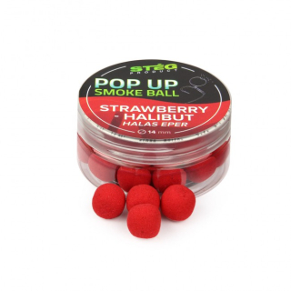 Pelety Stég Pop Up Smoke Ball 25g 14mm Strawberry-Halibut
