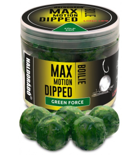 Dipované boilies HALDORÁDÓ MAX MOTION Boilie Dipped - Green Force 20mm