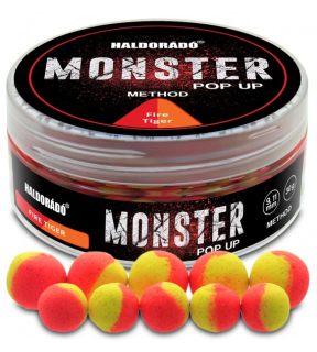 Boilies Haldorádó MONSTER Pop Up Method 9, 11 mm - Fire Tiger