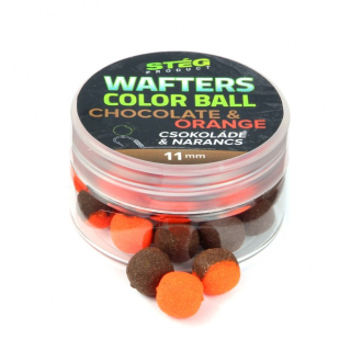 Pelety Stég Wafters Color Ball 15g 11mm Čokoláda - Pomaranč