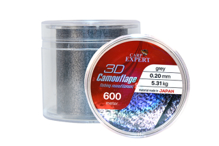 Vlasec CARP EXPERT NEO 3D Camouflage Sivá + čierna	0,20 mm	5,31 kg	600 m