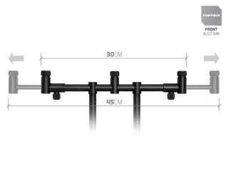 Predná FlexiMAG hrazda pre 3 prúty Delphin RPX / ProMAX BW 30-45cm