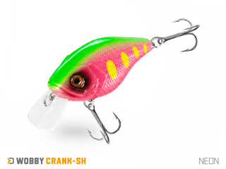 Wobler Delphin Wobby Crank SH 5cm 8g floating farba Neon