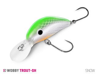 Wobler Delphin Wobby Trout SH 4cm 4g floating farba Snow